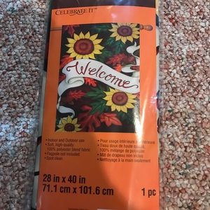 New Fall Welcome Garden Flag 28”x40” Sunflowers